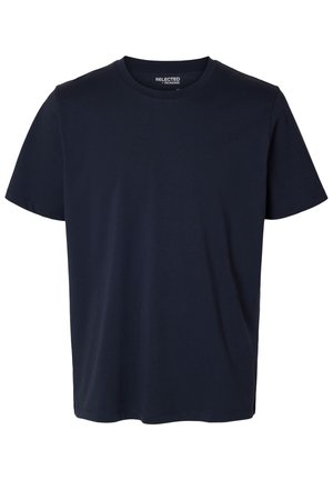 Selected, SLMASPEN ONECK TEE - T-paita - navy