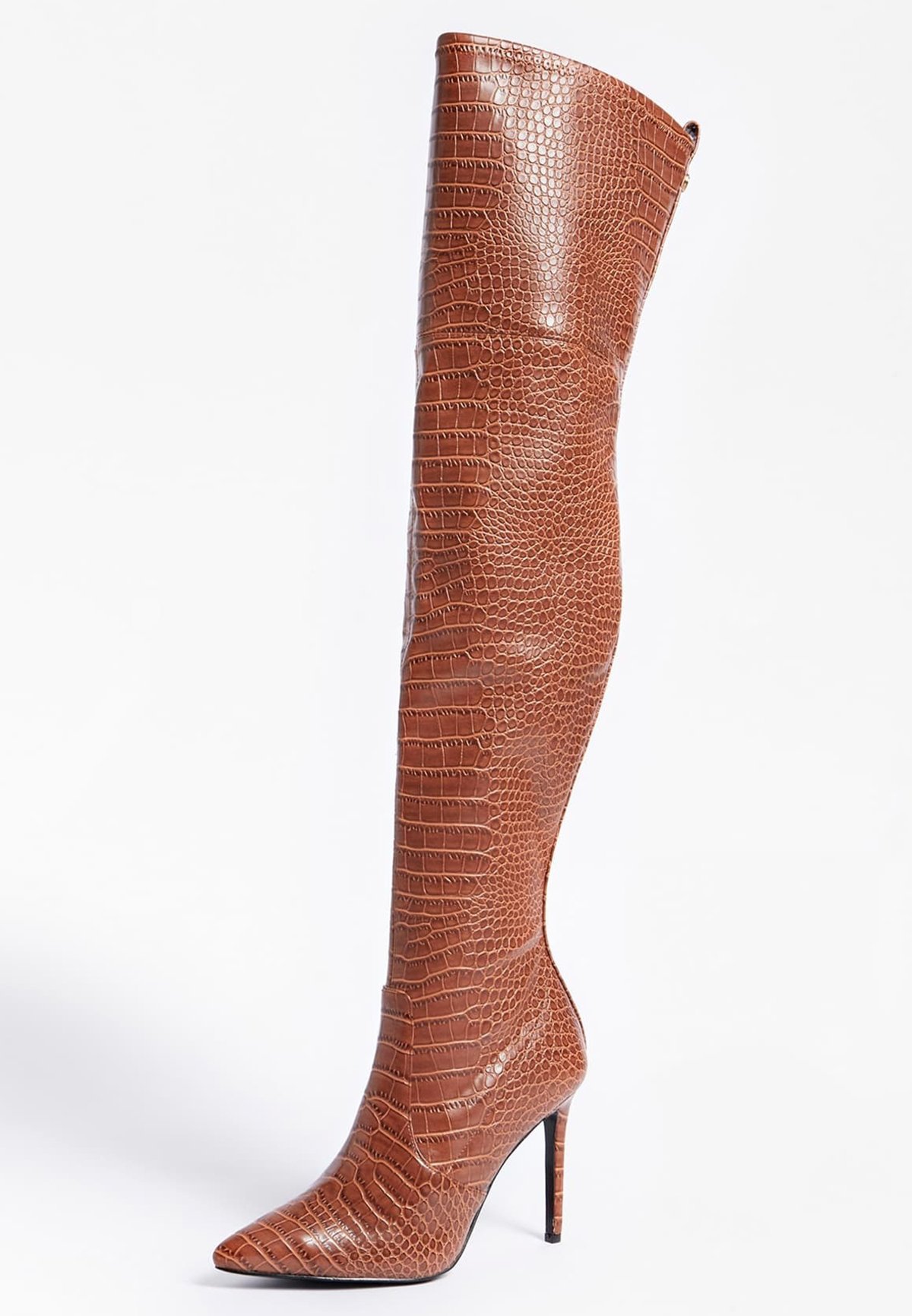 Guess KROKO-PRINT - Stivali sopra il ginocchio - braun/marrone - Zalando.it