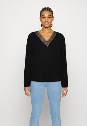 Vero Moda VMLYRA V NECK - Blusa - black