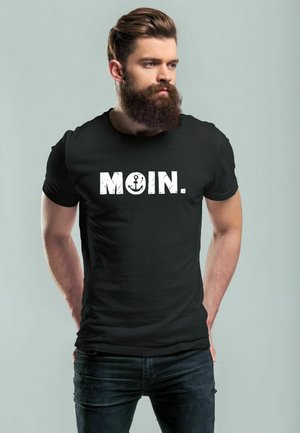 SCHRIFTZUG MOIN DIALEKT NORDEN HAMBURG ANKER FASHION STREETSTYLE  - Print T-shirt - schwarz