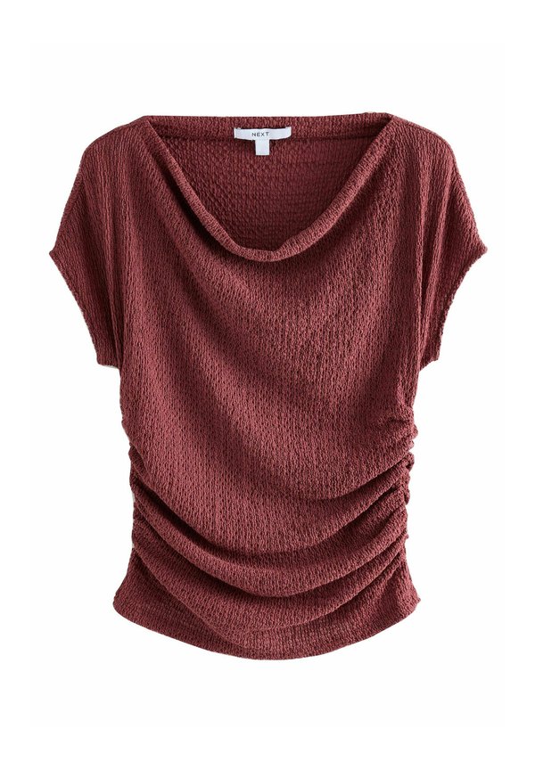 DRAPE COWL NECK TEXTURE - T-Shirt print