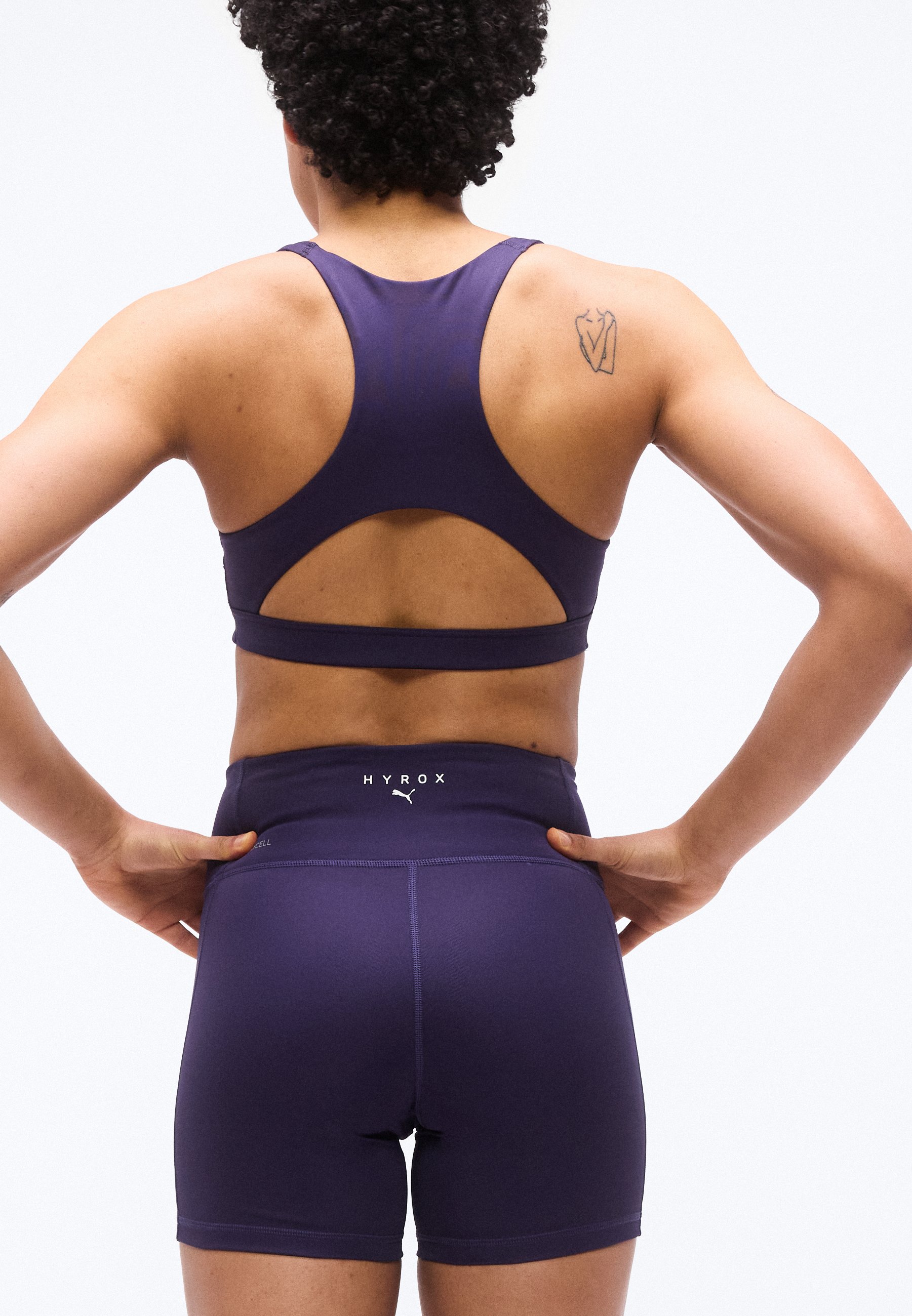 Puma PUMA X HYROX TAD SHORT - Leggings - deep plum/dark purple