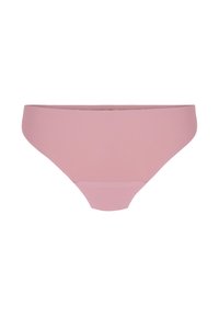 Culotte en coton rose avec une texture lisse, un design taille basse et des coutures minimales. Bords simples et sans couture pour un look épuré et discret.