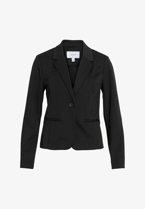 VILA, BLAZER VIKAMMI JERSEY - Blejzer - black beauty