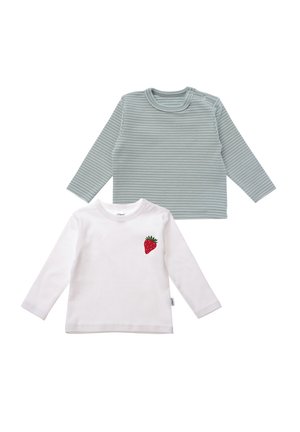 2 PACK - Long sleeved top - grün weiss