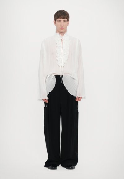 Palomo FEDE PLEATED SHIRT UNISEX - Bluză - white