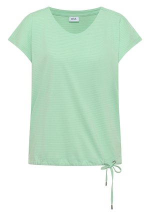 Cecil, DROPPED SHOULDER SHIRT MIT CUT-OUT-DETAIL - T-Shirt print - juicy lime