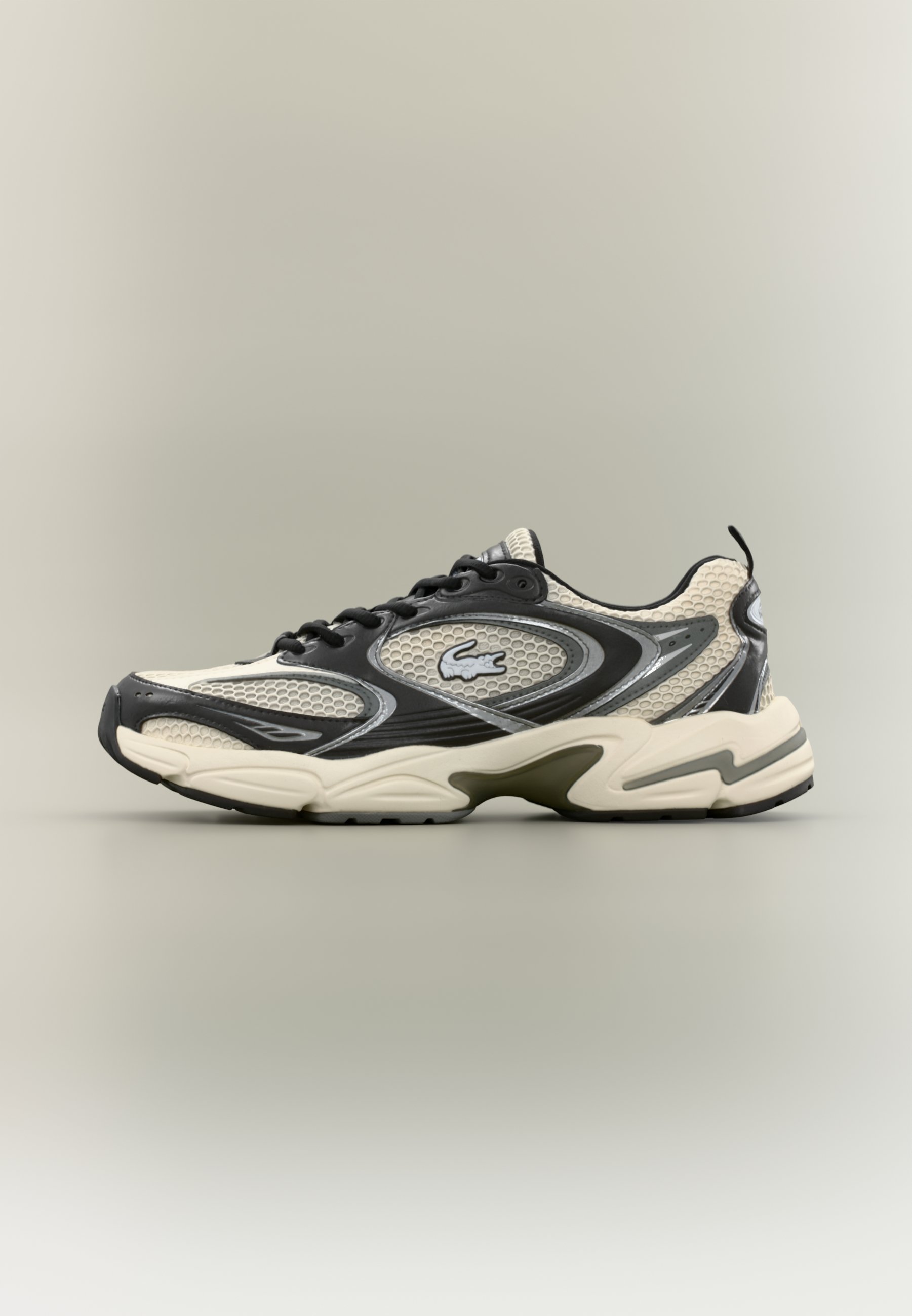 Lacoste STORM 96 2K 125 - Sneakers laag - off white/black/crème
