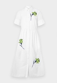 SHORT SLEEVE SHIRT DRESS - Rochie tip cămașă - white