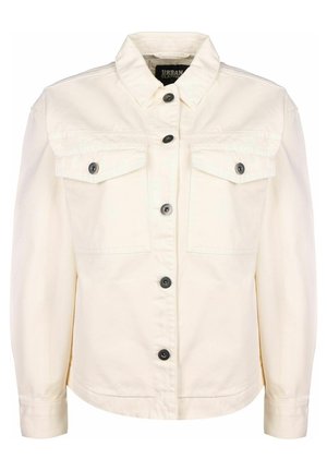 LADIES OVERSIZED SHIRT JACKET - Jeansjacka - whitesand