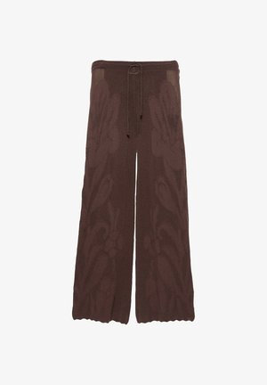 PULL&BEAR, FLORAL CUTWORK - TROUSERS. - Pantalon classique - brown