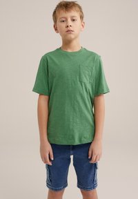 WE Fashion Paprasti marškinėliai - green