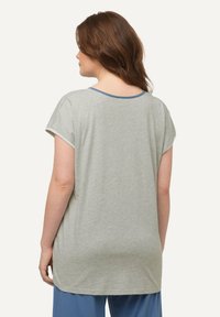 Ulla Popken Pyjamashirt - light gray-mottled