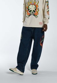 Ed Hardy FLAMER-SNAKE BAGGY  - Vaqueros boyfriend - indigo