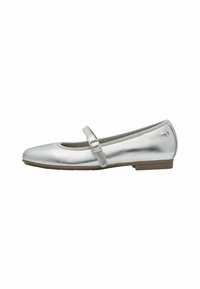 Ballerinaskor med remmar - silver