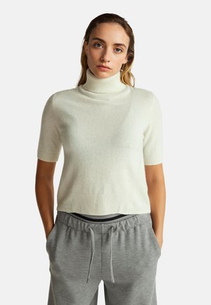 SHORT SLEEVE TURTLENECK  - Maglione - white