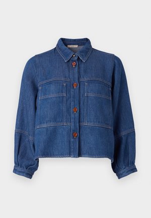 sessùn LEONE - Blusa com botões - denim blue