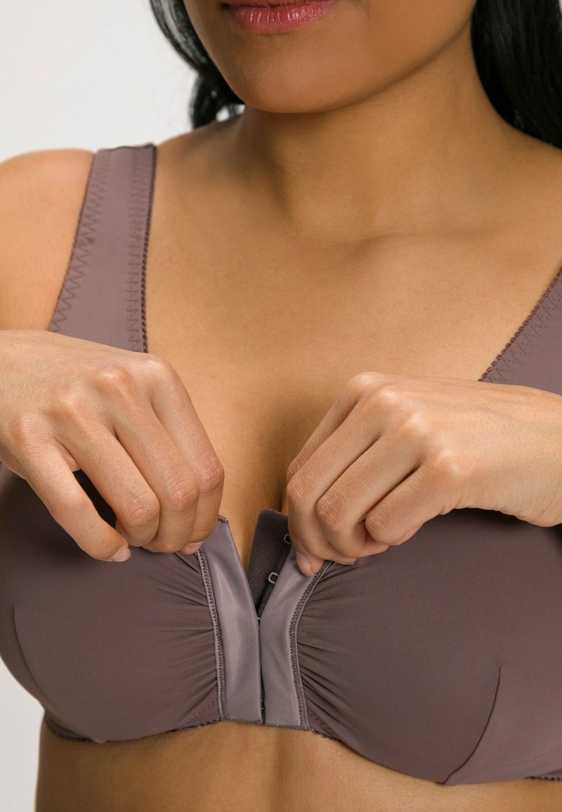 Sujetador Cómodo De Cierre Frontal Ulla Popken - Para Mujeres, Tallas Grandes, Sin Aros, Tirantes Anchos