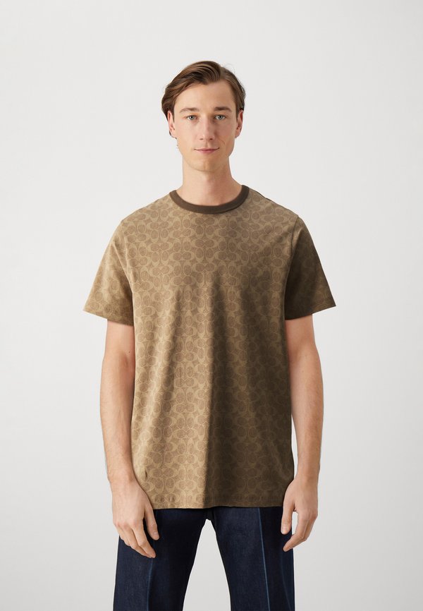 NEW ESSENTIAL - Print T-shirt - tan