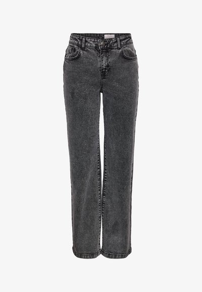 NMYOLANDA - Wide Leg - dark grey denim