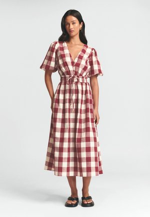 ST MRLO ROWLEY MIDI - Freizeitkleid - berry gingham