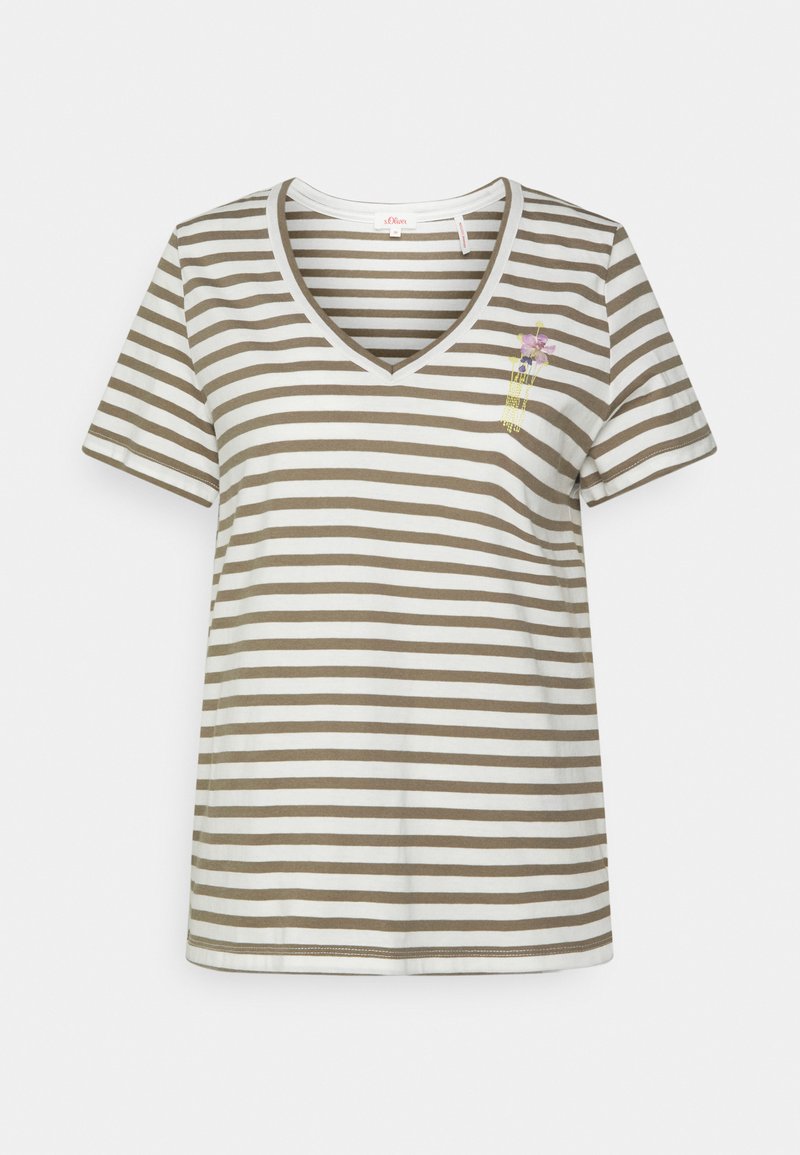 Damen T-Shirts | s.Oliver T-Shirt print dusty olive/khaki - NJ87255 Damen T-Shirts | s.Oliver T-Shirt print dusty olive/khaki - NJ87255