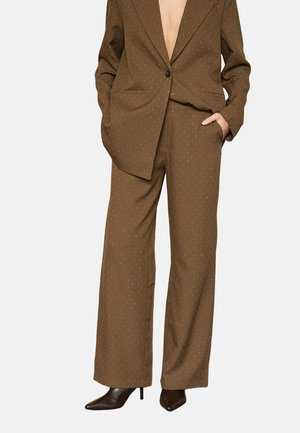 Bukser - brown rhinestone