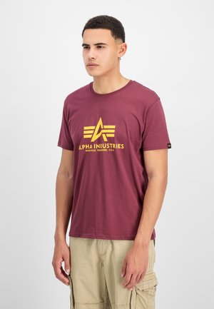 Alpha Industries, T-Shirt print - burgundy