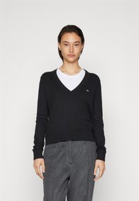 Tommy Jeans ESSENTIAL VNECK - Maglione - black