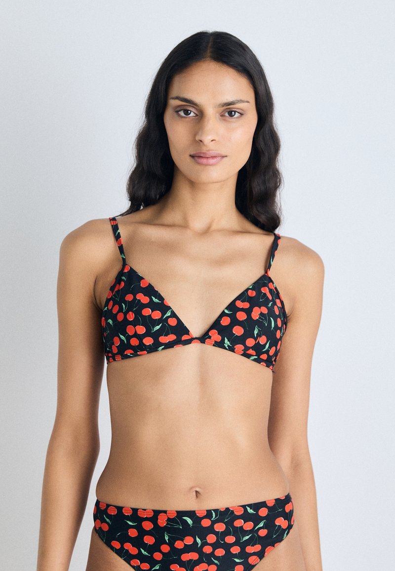 Good American CHERRY PERFECT FIT - Πάνω μέρος μπικίνι - black