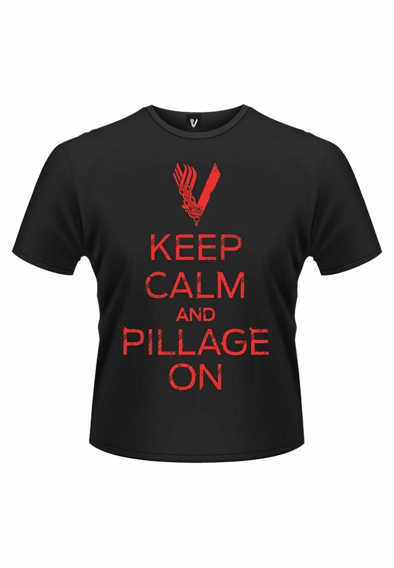 rockshirts VIKINGS KEEP CALM TShirt print black/schwarz Zalando.de