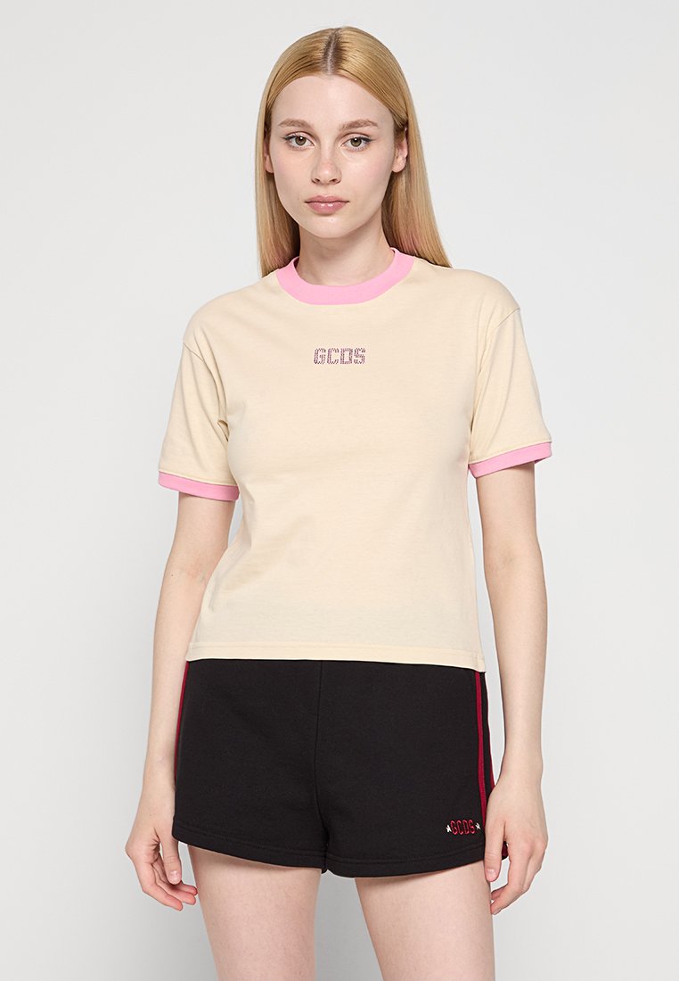 GCDS T-shirt print donkerroze GCDS T-shirt print donkerroze