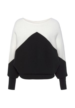 LS PULLOVER RUN - Jumper - weiß schwarz