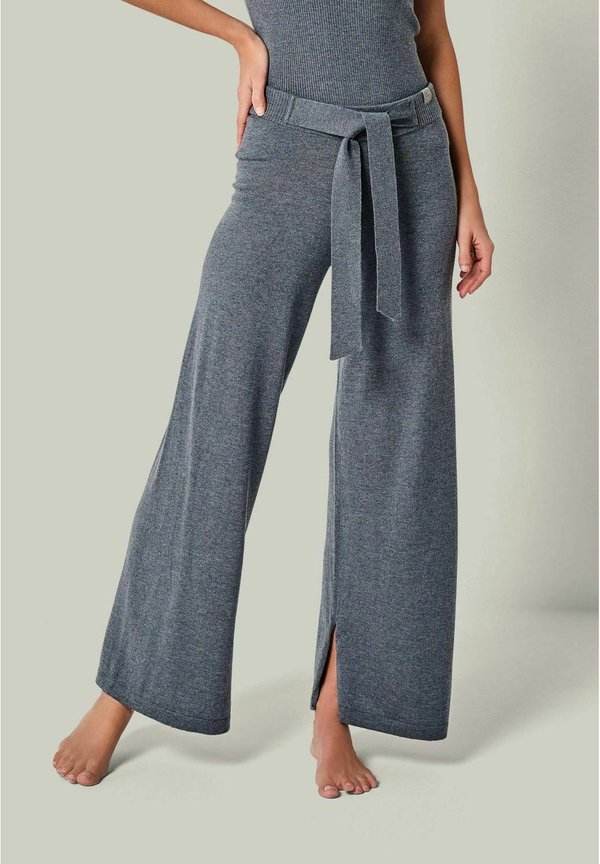 BAILEY - MERINO WOOL KNIT PANTS - Nachtwäsche Hose - anthrazit