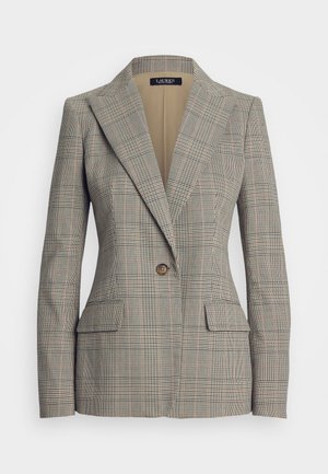 Lauren Ralph Lauren GLEN PLAID COTTON BLEND TWILL BLAZER - Blazer - navy/tan multi