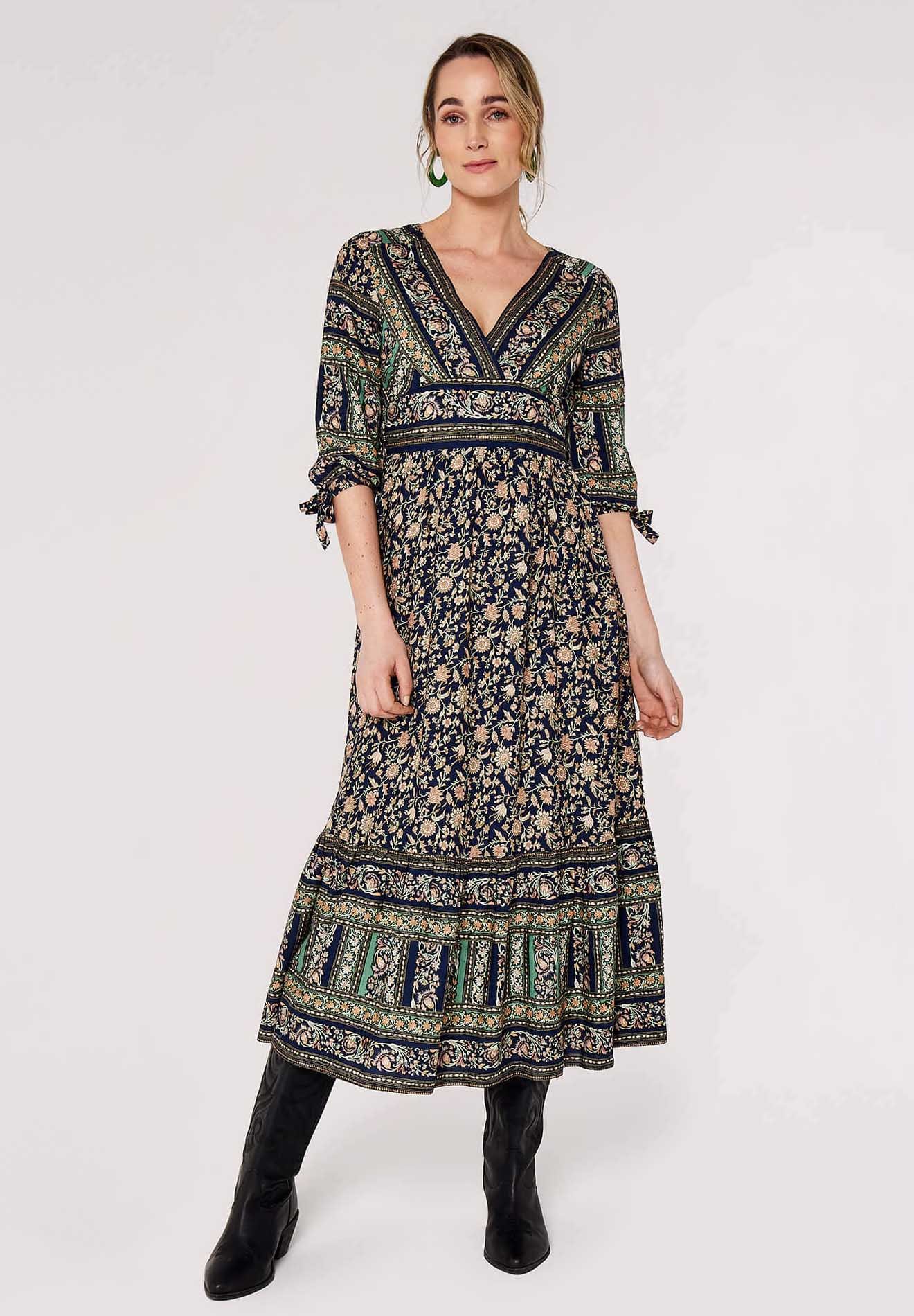 Robe Femme Toast Imprimé Floral Sarcelle - Taille UK 8, Neuve Avec étiquettes