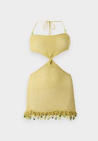 BEAD TRIM TWIST DETAIL MINI DRESS - Freizeitkleid - green