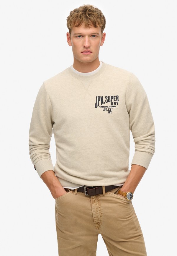 WORKWEAR APPLIQUE - Sweatshirt - pelican beige marl