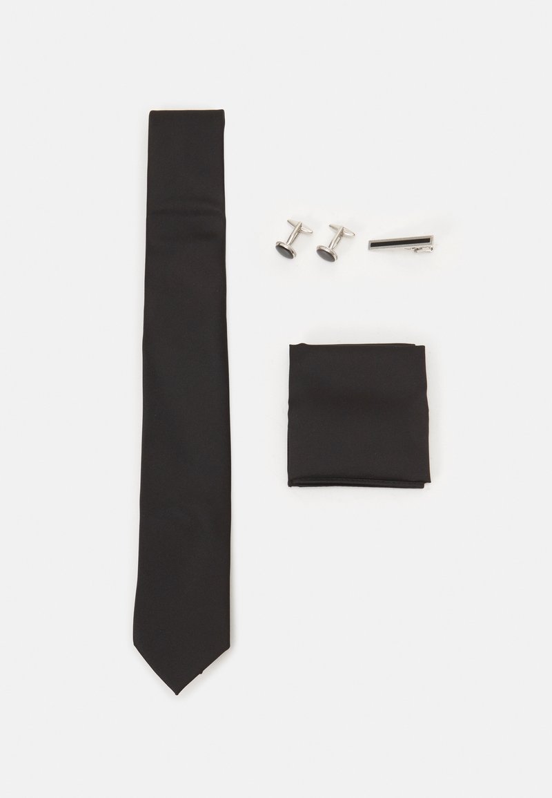 Pier One - SET - Pocket square - black/silver-coloured, Enlarge