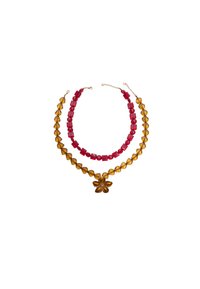 SET OF 2   - Ogrlica - dark red