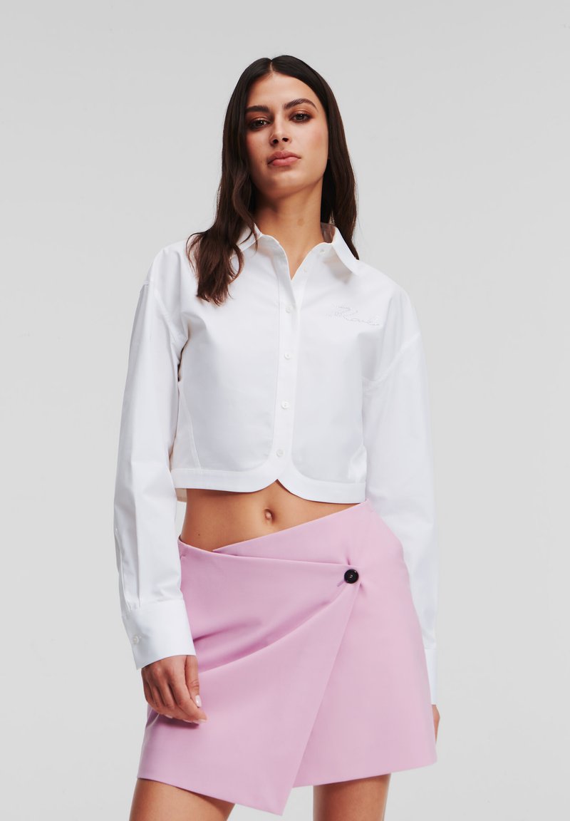 KARL LAGERFELD - CROP  - Hemdbluse - white, Vergrößern