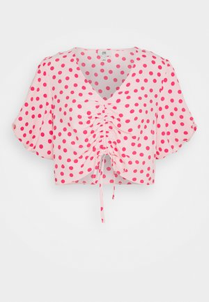 SPOT ROUCHED FRONT - Blouse - pink light