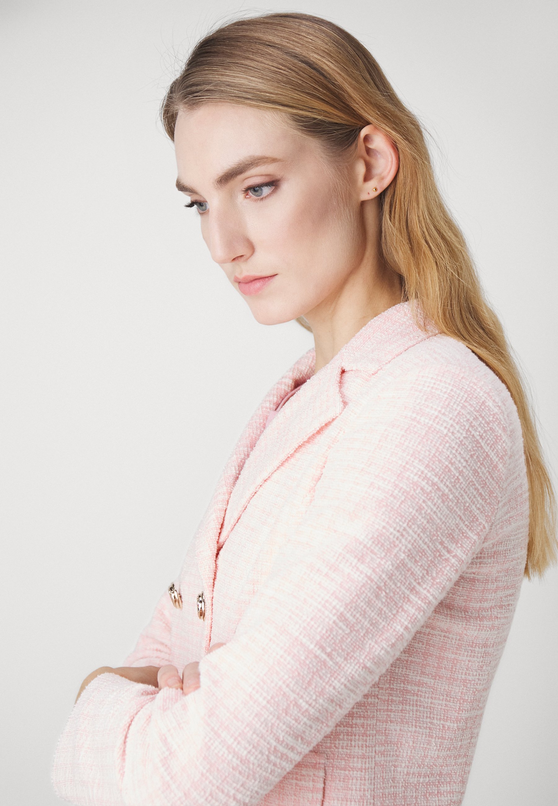 LIU JO GIACCA CROPPED - Blazer - petalo/white butter/white