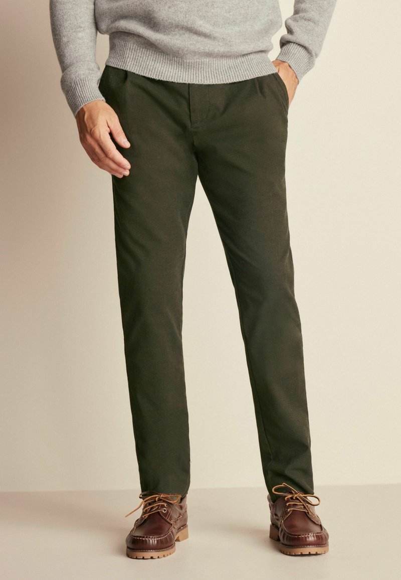 Next BELTED SLIM FIT - Chinot - khaki green