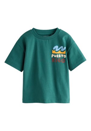 Next, REGULAR FIT - SHORT SLEEVE BACK PRINT T-SHIRT  . - T-Shirt print - teal blue puerto rico