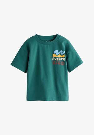 Next, REGULAR FIT - SHORT SLEEVE BACK PRINT T-SHIRT . - T-Shirt print - teal blue puerto rico