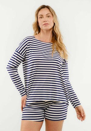 Liberté Essentiel, ALMA-LS-TOP - Top s dlhým rukávom - blue creme stripe