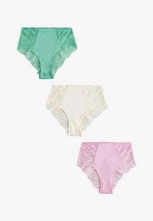 Next, HIGH WAIST -KNICKERS 3 PACK - Aluspüksid - green pink cream