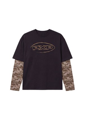 Project X Paris, T-SHIRT DOUBLE MANCHE FOREST - T-shirt à manches longues - noir