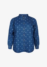 Unselected, denim blue wh bow